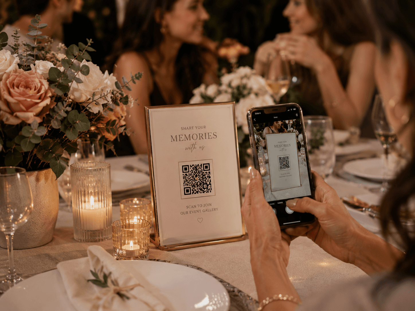 QR invitation at an event